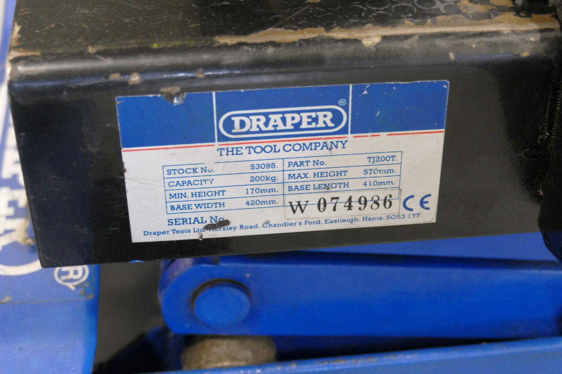 Draper Floor Transmission Jack - Image 2 of 2