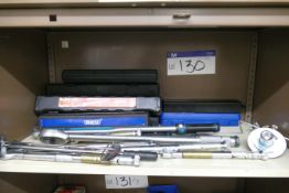 Assorted Torque Wrenches, as set out on one shelf of rack