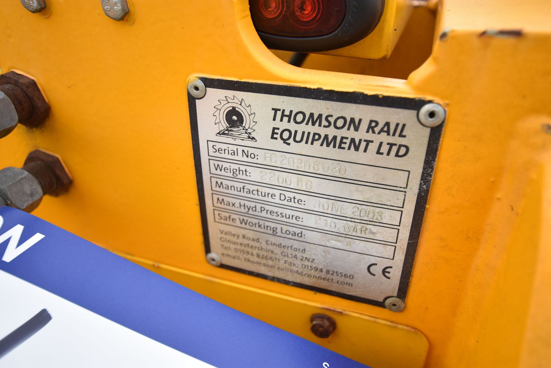 Thompson Hydraulic Fast Clipper, serial no. FC20306020, year of manufacture 2003, plant no. - Image 5 of 6