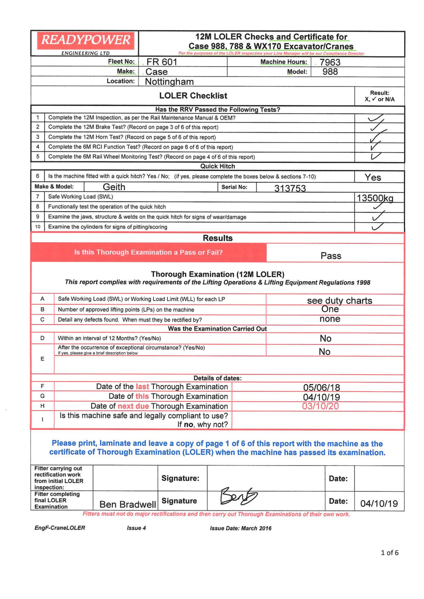 Case 988-P ROAD RAIL MEGA RAILER, serial no. CGG0128923, (type 9B-1), ECC 13/06/21, 01,094 indicated - Image 33 of 49