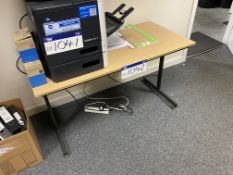 Steel Framed Light Oak Veneered Desk  Lot located at Unit C1 Trident Business Park, Daten Avenue,