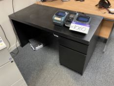 Oak Veneered Pedestal Desk  Lot located at Unit C1 Trident Business Park, Daten Avenue, Risley,