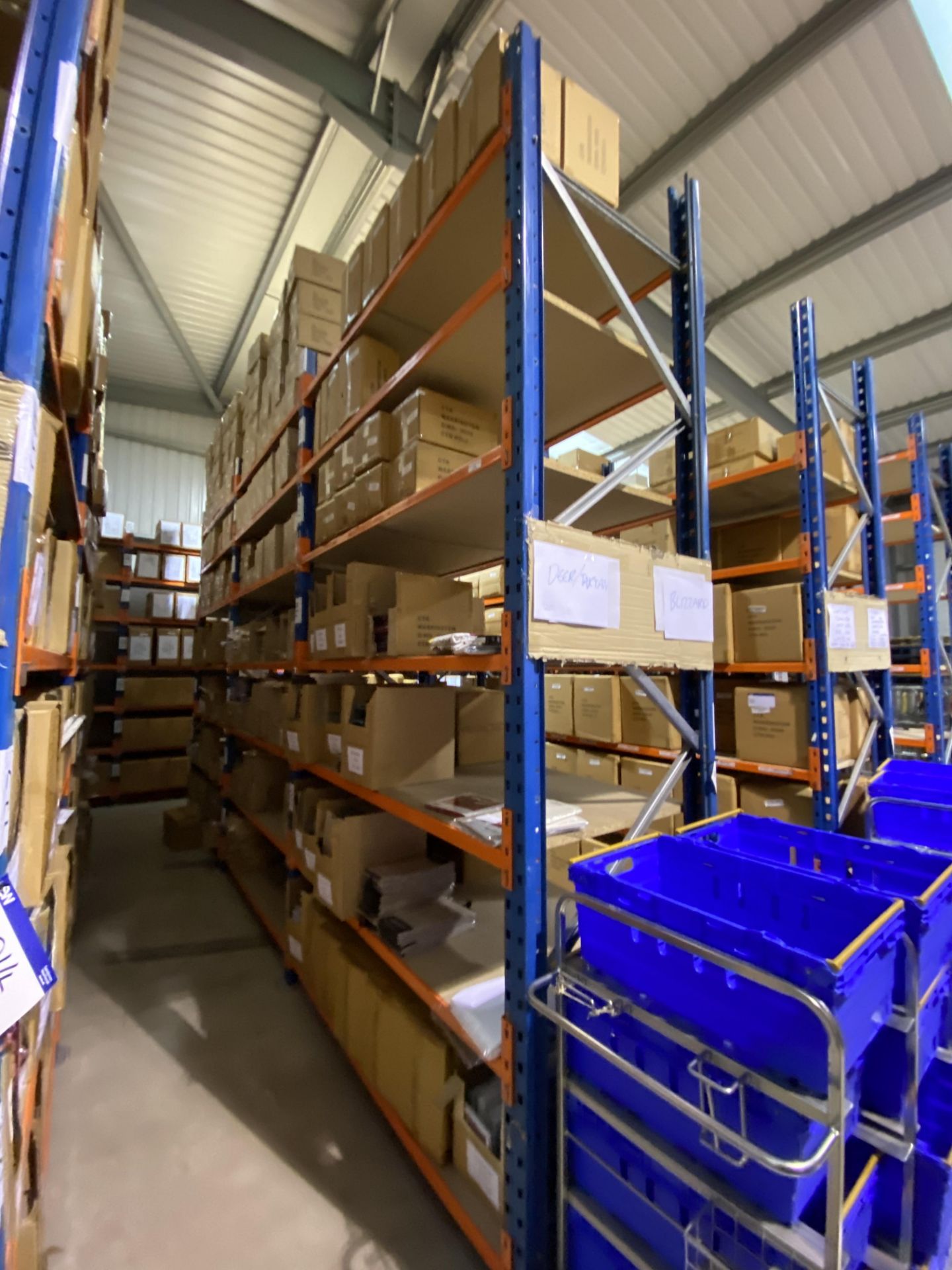 PSS Three Bay Seven Tier Boltless Stock Racking, each bay approx. 2m x 900mm x 3.6m (please note - - Image 2 of 5