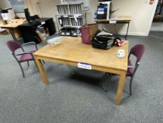 Meeting Table & Three Fabric Upholstered Armchairs  Lot located at Unit C1 Trident Business Park,