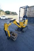 JCB 8008 CTS 950kg TRACKED COMPACT EXCAVATOR, serial no. 02410665, year of manufacture 2014,