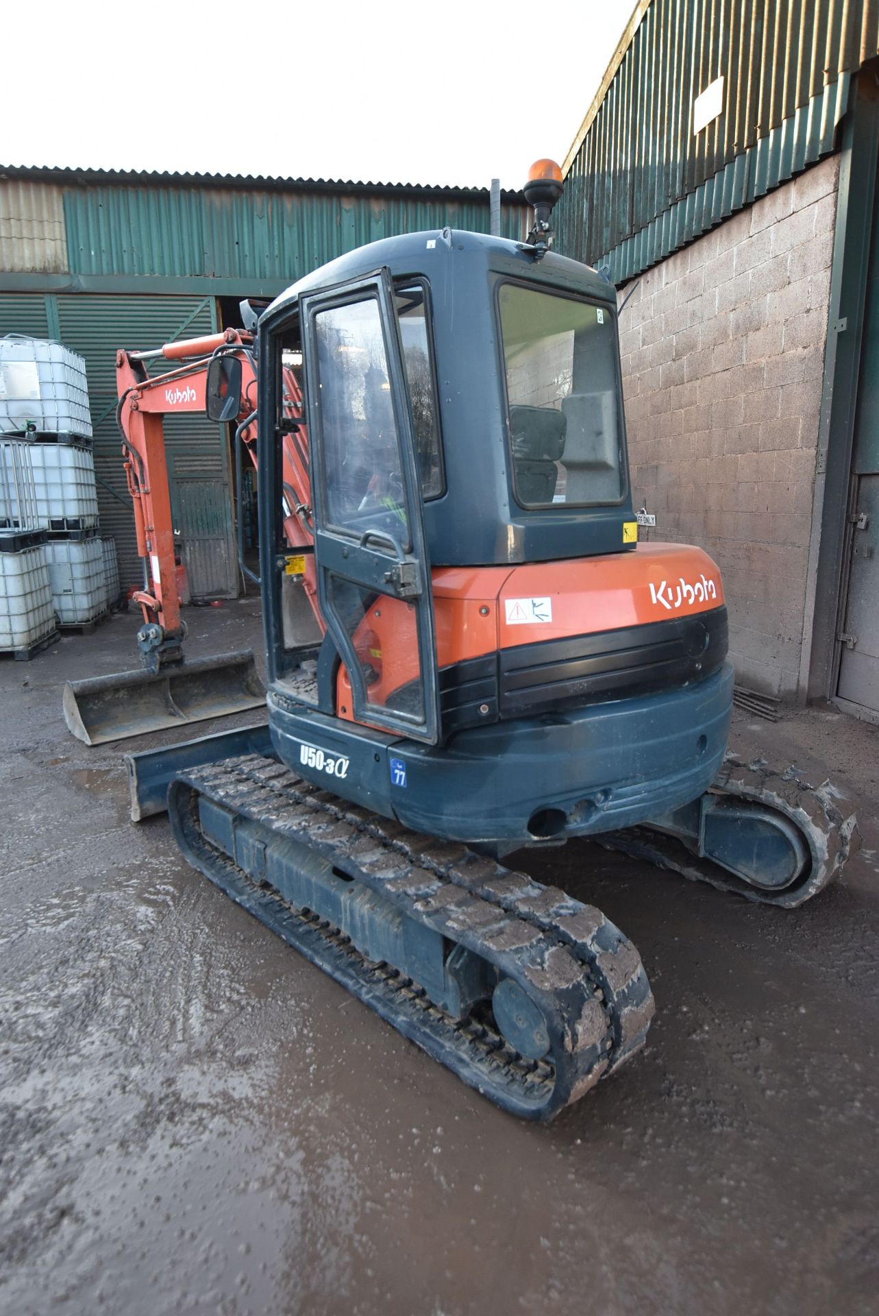 Kubota U50-3a 5 tonne TRACKED EXCAVATOR, serial no. WKFRGV05007076368, year of manufacture 2007, - Image 5 of 13