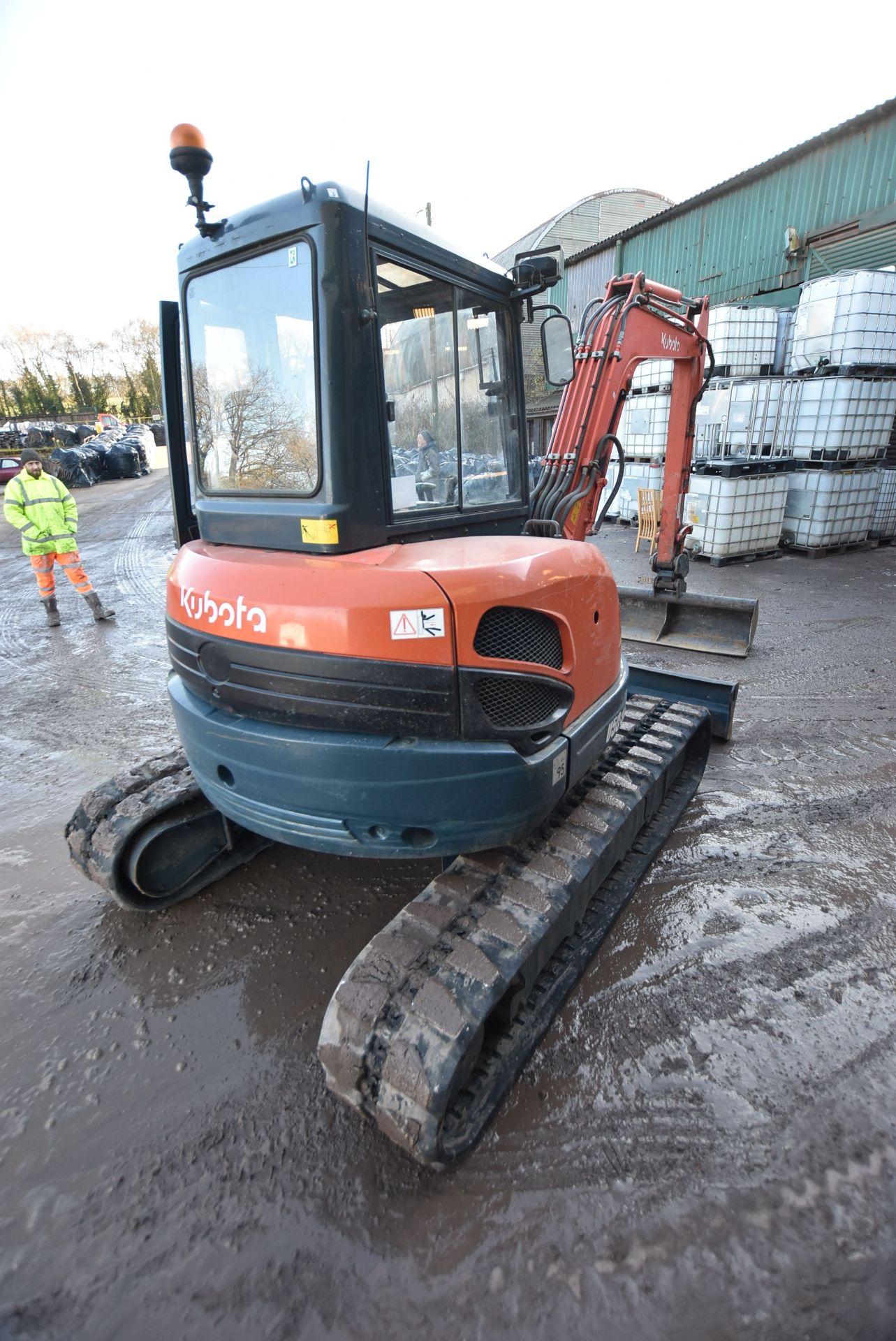 Kubota U50-3a 5 tonne TRACKED EXCAVATOR, serial no. WKFRGV05007076368, year of manufacture 2007, - Image 4 of 13