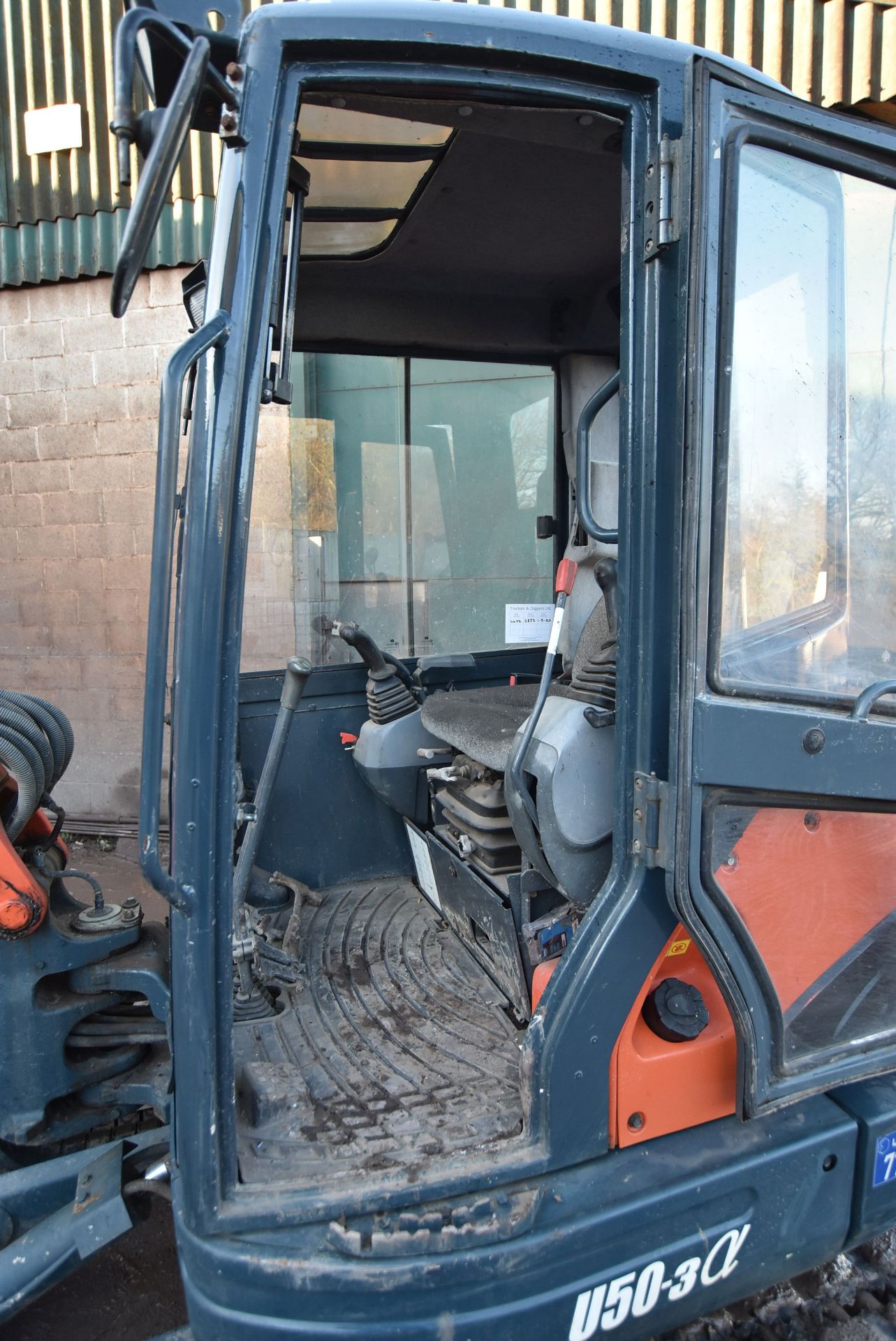 Kubota U50-3a 5 tonne TRACKED EXCAVATOR, serial no. WKFRGV05007076368, year of manufacture 2007, - Image 8 of 13