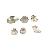 Collection (6) Silver & Silver Plated Shell Forms