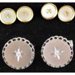 (2) Pairs of 18k Y Gold & 14k W Gold Cufflinks