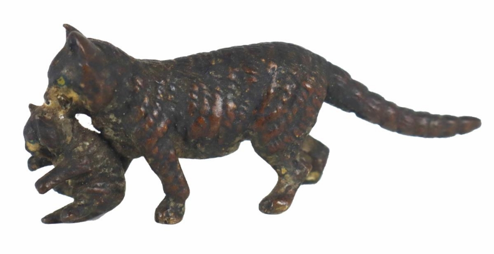 Collection of (6) Diminutive Viennese Bronze Cats - Image 12 of 13