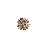 14k Gold Brooch, 6 dwt w/ Diamonds