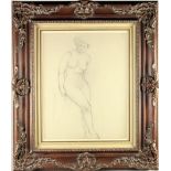 Female Nude, Signed Original Drawing