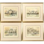 Set of Four Signed Landscape Watercolors