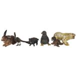 Collection (6) Viennese Diminutive Bronze Animals