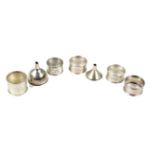 (7) Collection of Sterling Napkin Rings & Funnels