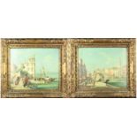 Pair of Venetian Scenes, E. Zeno (18 80-1956) O/C