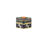 Small Chinese Hexagonal Cloisonne Covered Box