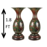 Pair of Japanese Antique Cloisonne Dragon Vases