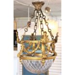 Rare 19th C. French Baccarat Glass Chandelier