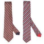 (2) Vintage Gucci Men's Ties