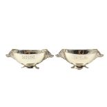 Pair of Sterling "Boars Head" Open Salt Dishes