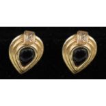 14k/Black Onyx Tear Drop Earrings