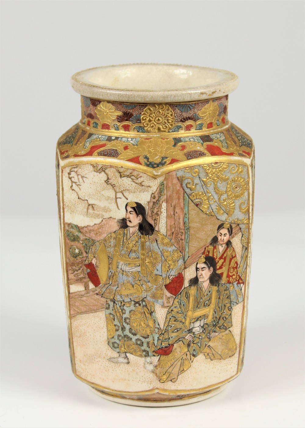 Japanese Satsuma Figural Vase - Image 5 of 5