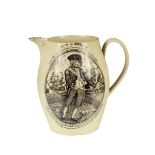 English Creamware Ship's Pitcher "Baron Nelson"