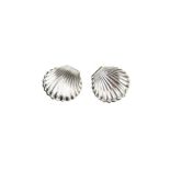 Pair of Sterling Scallop Shell Patch Boxes .9 OZT