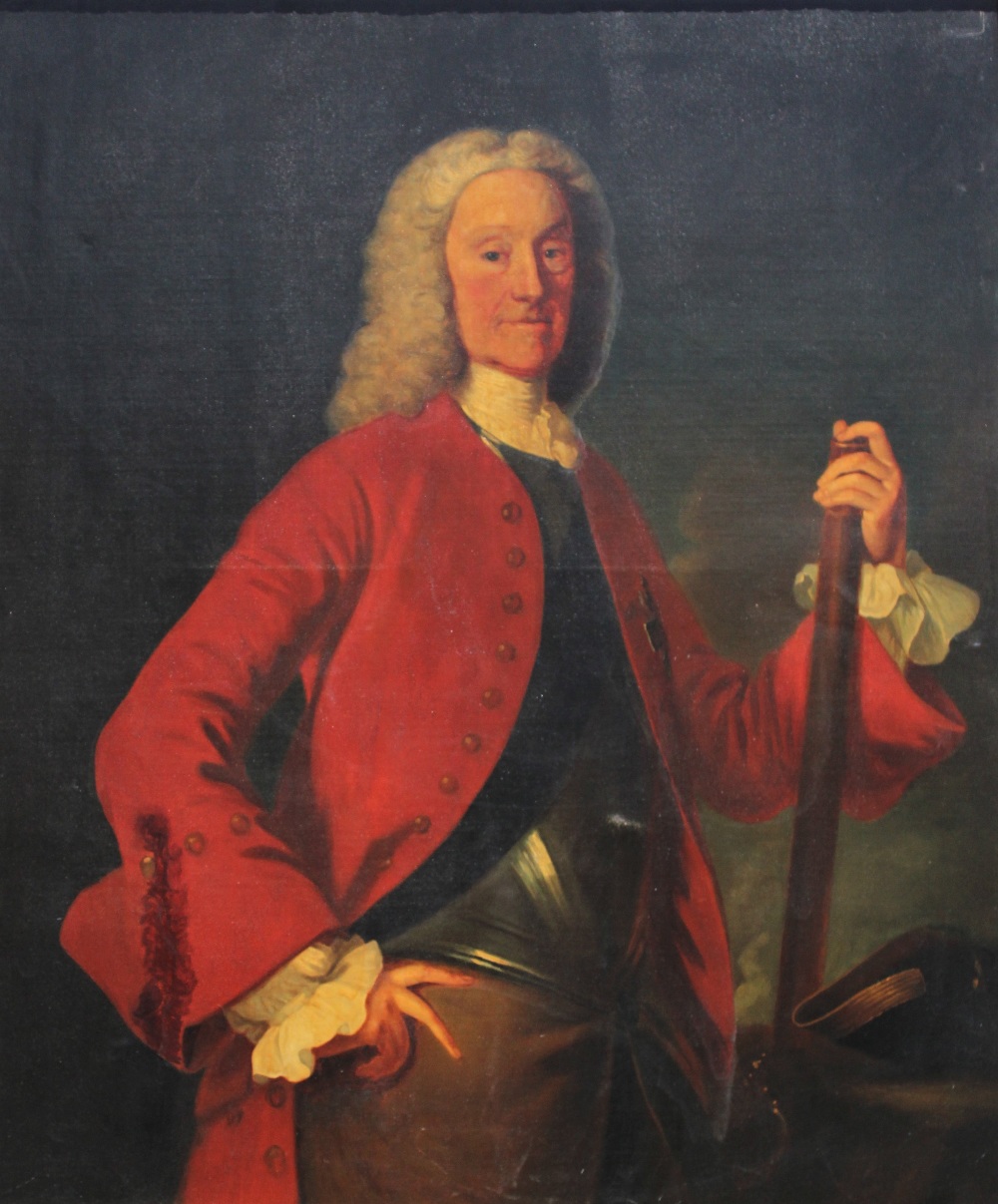 Large 18th C. Portrait of a Sea Captain - Image 2 of 6