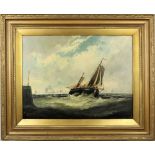 19th C English Marine Painting, Oil on Canvas