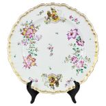French Floral Dinner Plate Dated Verso1756