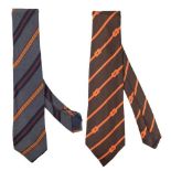 (2) Vintage GG Gucci Men's Ties