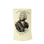 Admiral Lord Nelson Large English Soft Paste Mug