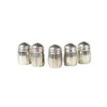 (5) Sterling Diminutive Salt & Pepper Shakers