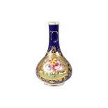 English Bloor Derby Cobalt Decorated Vase