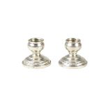 Pair of Miniature Sterling Silver Candle Holders