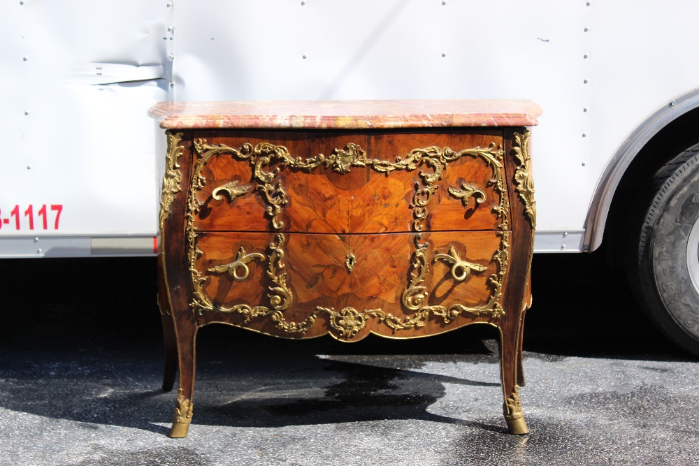 Impressive 19th C Louis XV Style Marble Top Bombay - Image 3 of 12