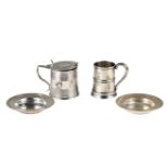 (4) Collection Sterling Tankards & Small Plates