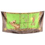 Vintage Equestrian Gucci Morsetto Silk Scarf