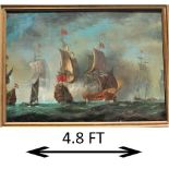 Large European Maritime Ship Battle Scene