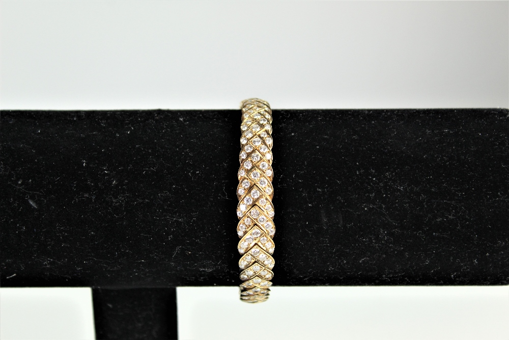 Italian 18K Gold, Diamond Bracelet and Necklace - Image 4 of 13