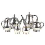 (6) Pc Royal Danish International Sterling Tea Set