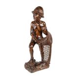 Chinese Intricate Rosewood Carving, Fisherman