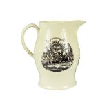 English Creamware Ship's Pitcher