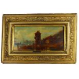 A. Bossi, 19th C., European Harbor Scene O/P