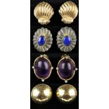 (4) Pairs of Gold Earrings