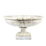 Italian Marble Tazza Bowl on Pedestal