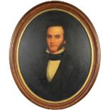 19th C Framed Portrait of a Gentleman, O/B